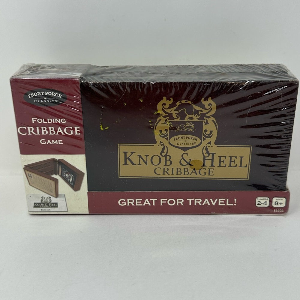 Folding Knob & Heel Cribbage Game - Front Porch Classics - Great For Travel Y4